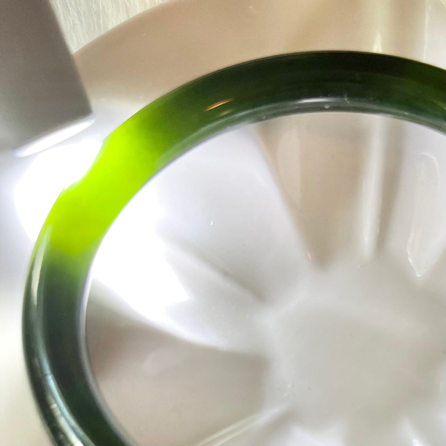 Certified Genuine Siberian deep spinach green nephrite jade mini bracelet bangle - inner diameter 53mm