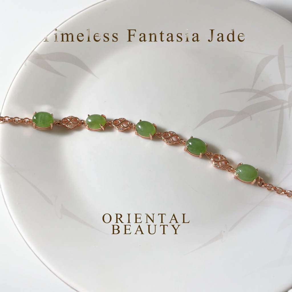 Certified genuine apple green Siberian nephrite jade Bracelet