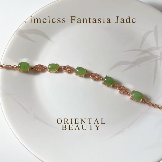 Certified genuine apple green Siberian nephrite jade Bracelet
