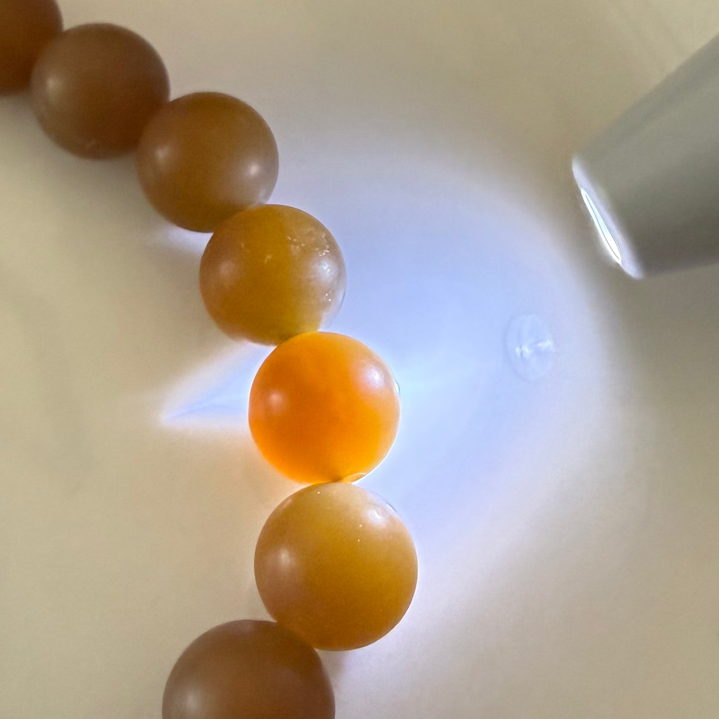 Certified high quality sugar brown genuine nephrite / Hetian Jade Bracelet - 8 mm big size barrel beads