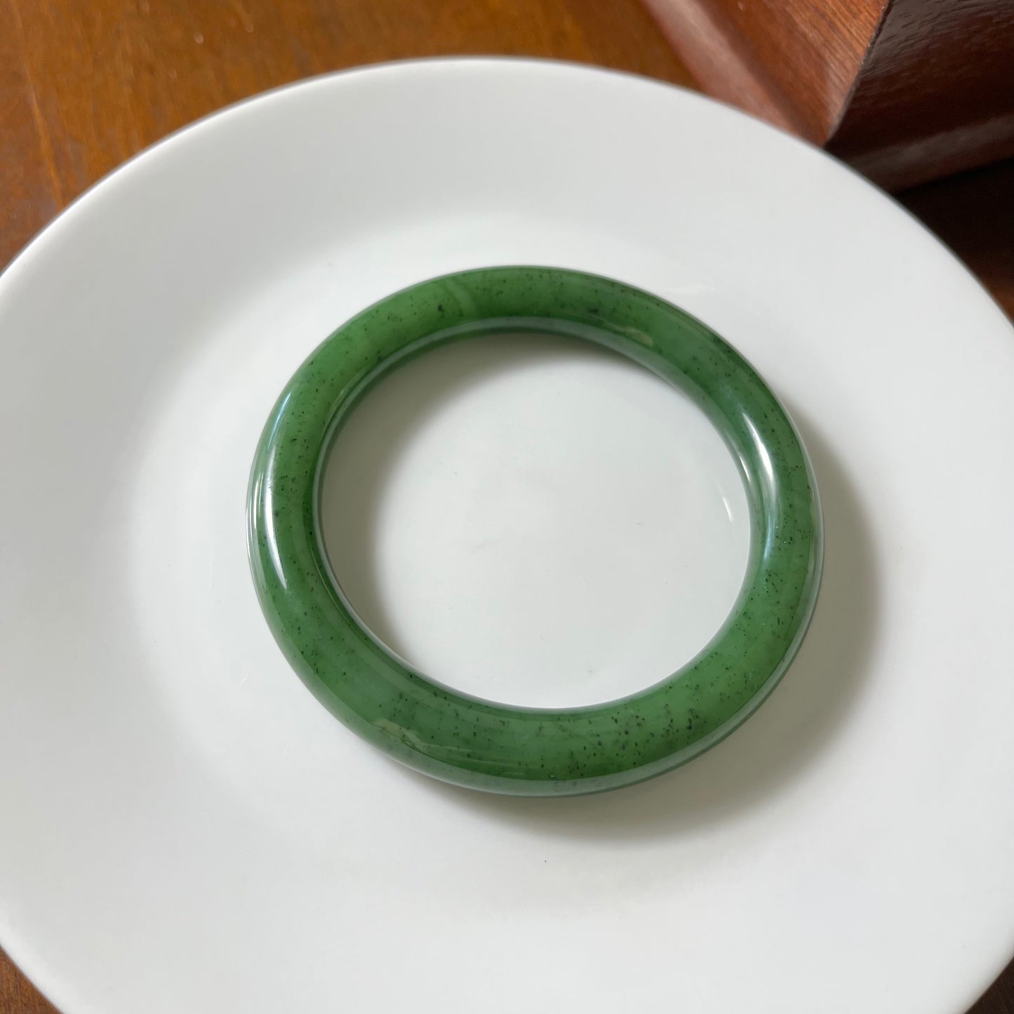 Genuine Siberian nephrite jade Bracelet bangle - 55mm inner diameter