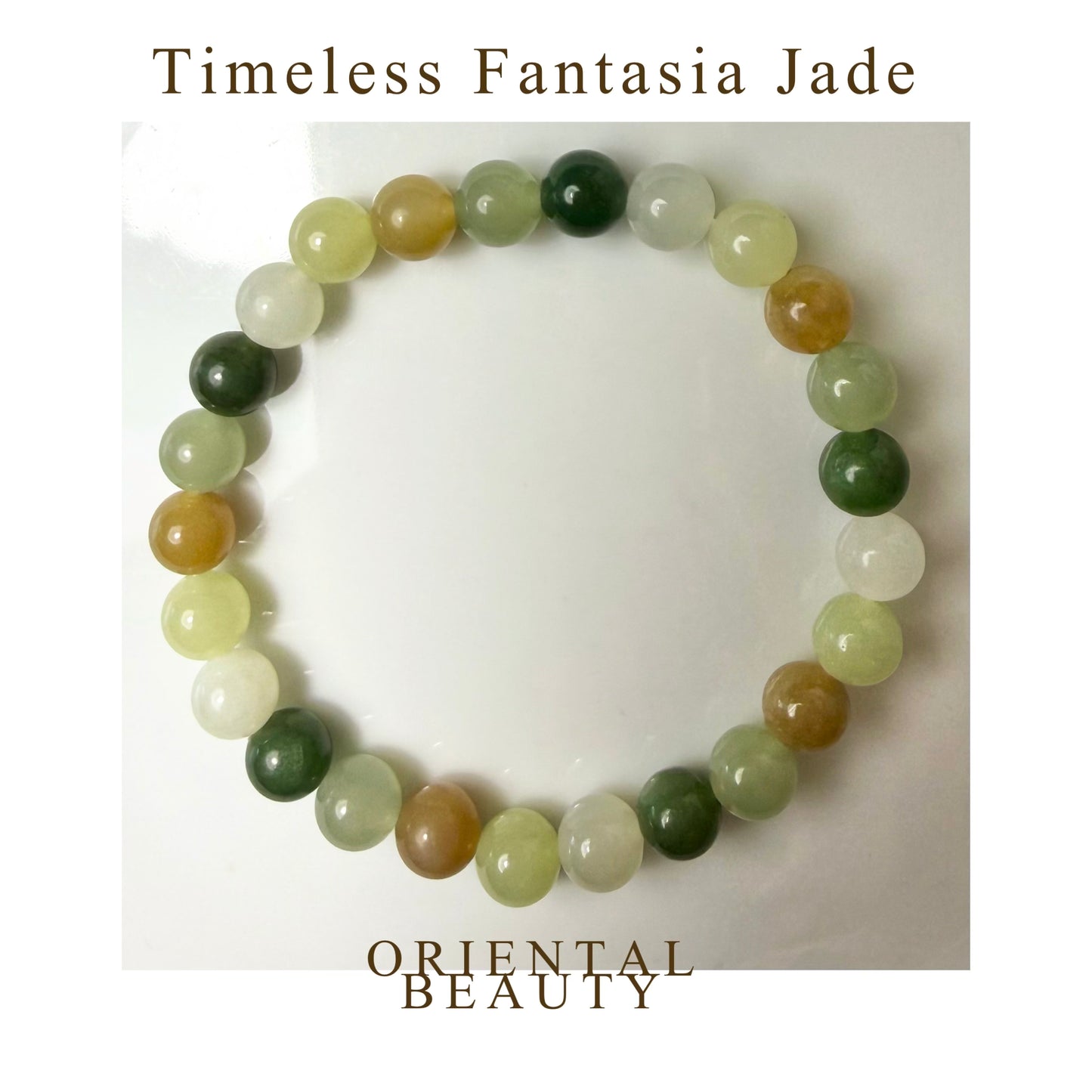 Certified multi color genuine Hetian Jade nephrite jade Bracelet - 7mm beads 6 inches length
