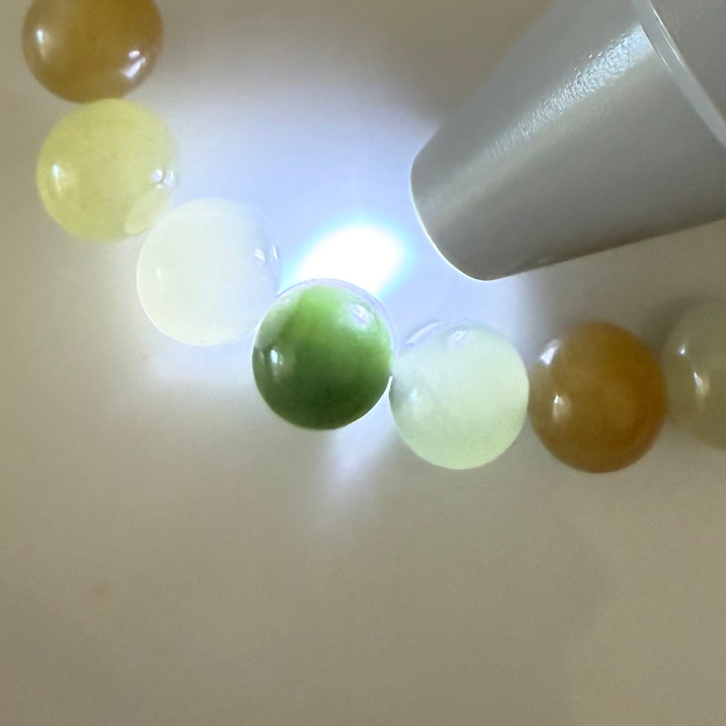 Certified multi color genuine Hetian Jade nephrite jade Bracelet - 7mm beads 6 inches length