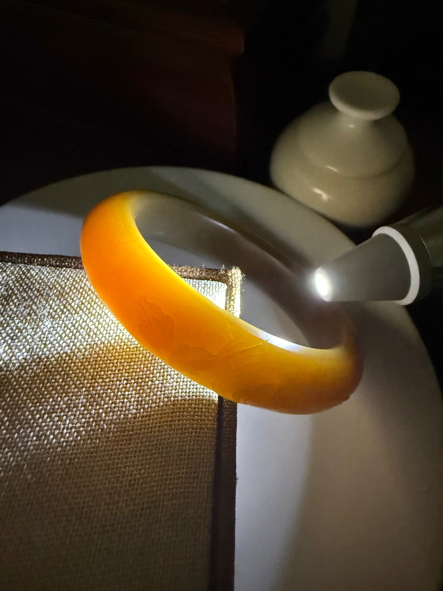 Certified Sugar brown Hetian Jade nephrite jade Bracelet Carved Phoenix and Peony bangle - 52mm inner diameter