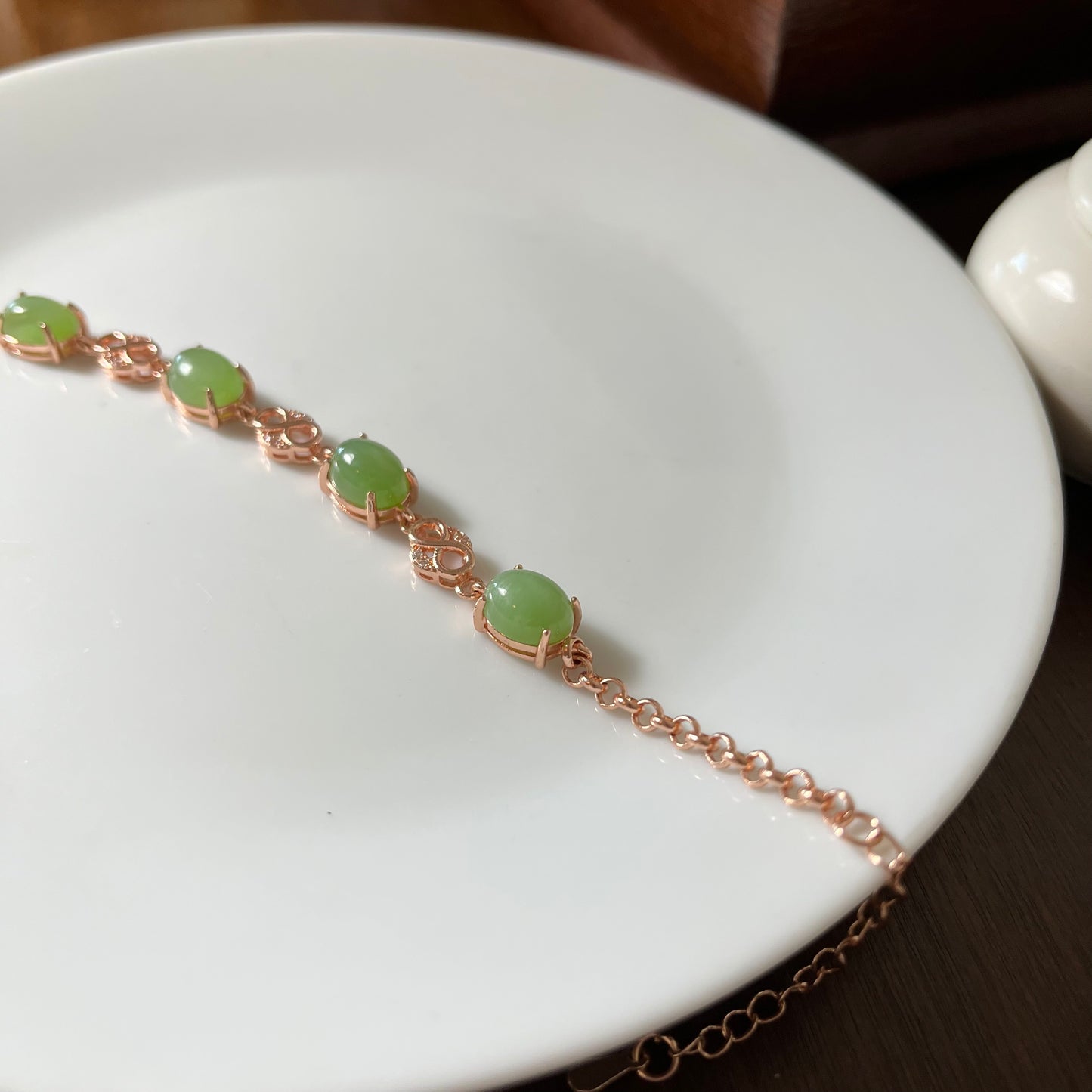 Certified genuine apple green Siberian nephrite jade Bracelet