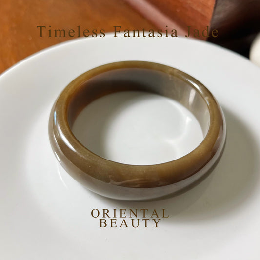 Certified genuine Brown Sugar Hetian Jade nephrite jade Bracelet bangle - 56 mm inner diameter