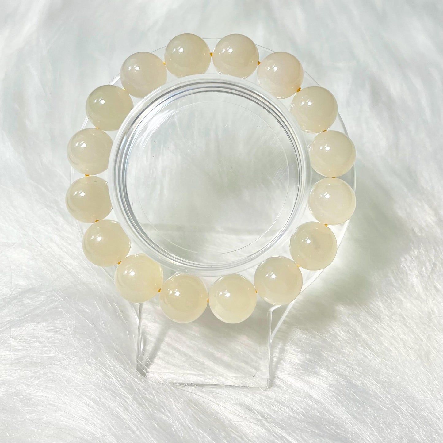 Certified Honey water Slight sugar color genuine nephrite jade / Hetian Jade Bracelet - 12mm beads