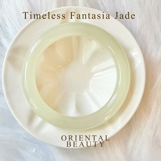 Certified premium white genuine nephrite jade Hetian jade bracelet bangle - inner diameter 56mm