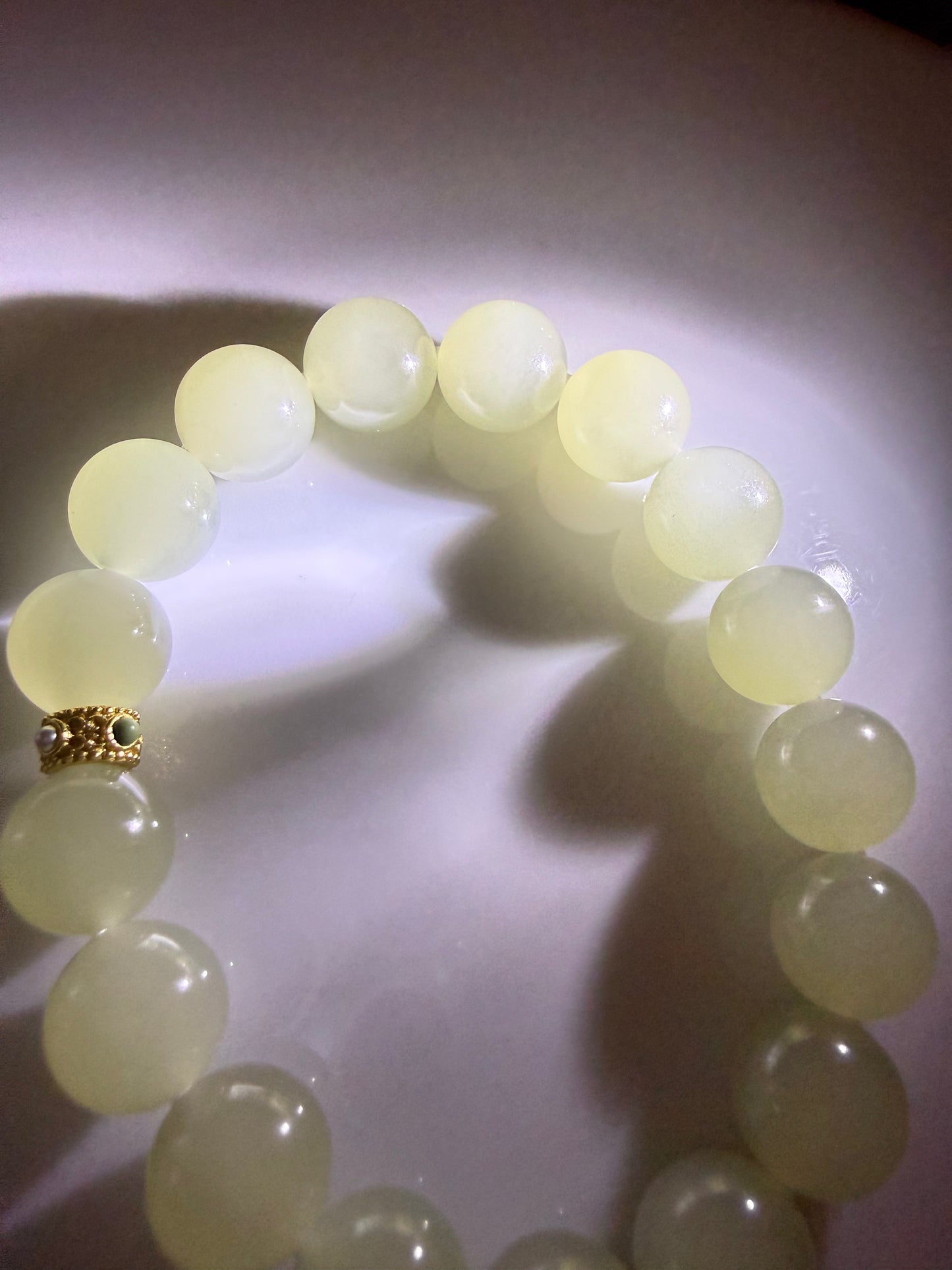 Certified Top Quality genuine Hetian jade nephrite jade Bracelet 10mm beads 6 inches length