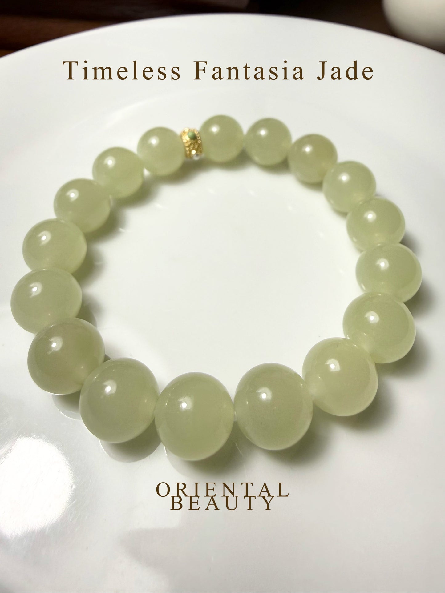 Certified Top Quality genuine Hetian jade nephrite jade Bracelet 10mm beads 6 inches length