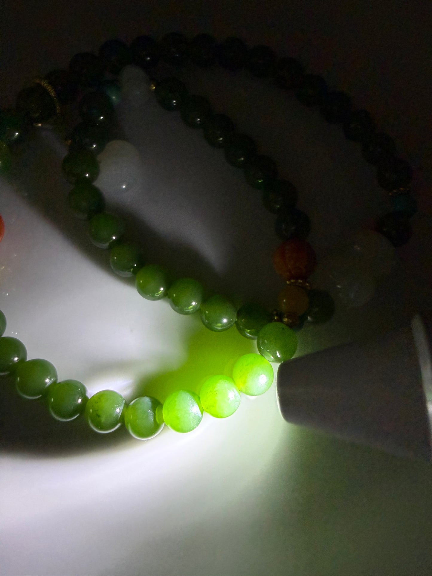 Certified genuine Siberian Nephrite Jade bracelet - 6mm beads with 12 inches length