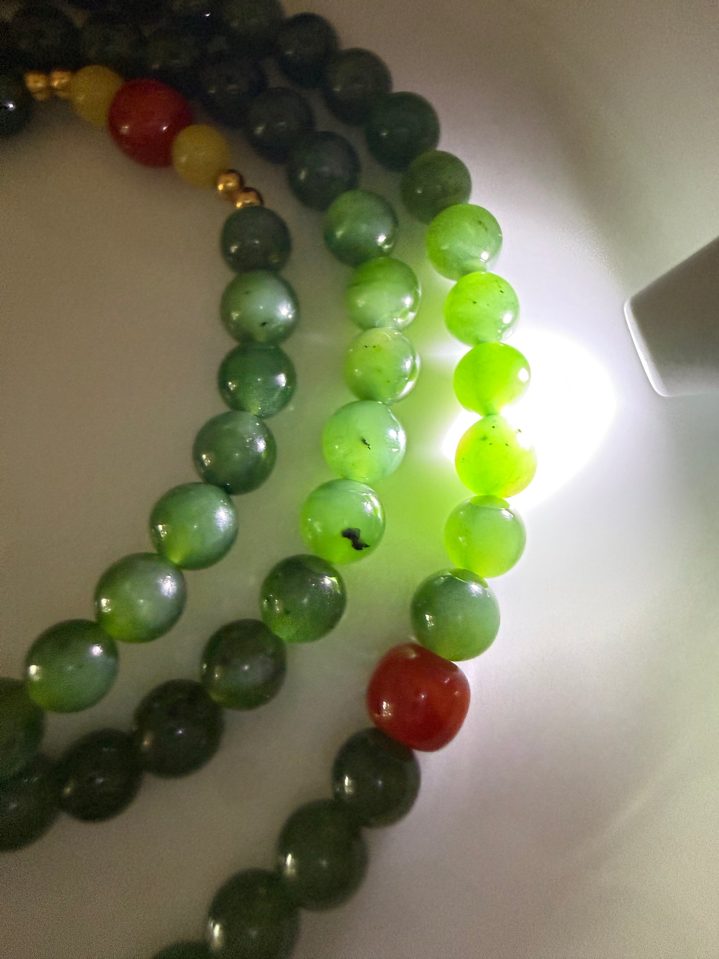 Certified genuine Siberian Nephrite Jade bracelet - 6mm beads 28 inches length