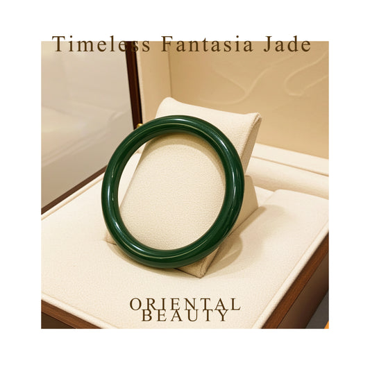 Certified Genuine Siberian deep spinach green nephrite jade mini bracelet bangle - inner diameter 53mm