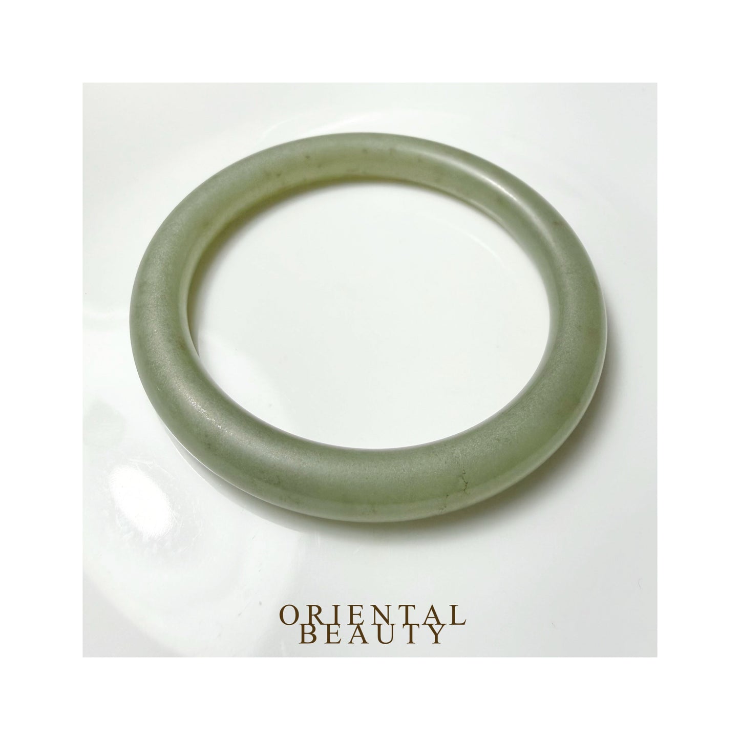 Certified Genuine Water Green Hetian Jade nephrite jade Bracelet bangle - 51mm inner diameter