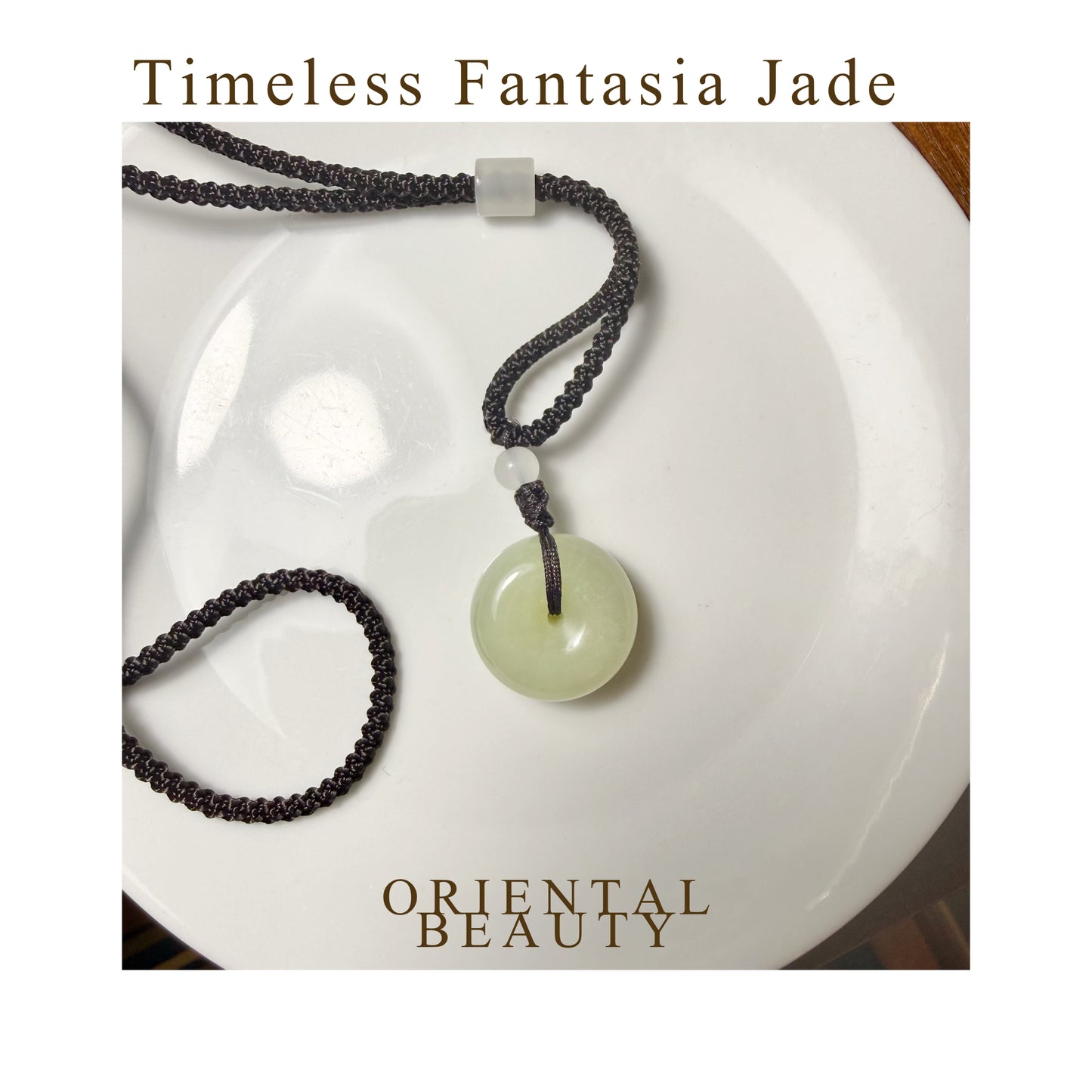 Hetian Jade Donut Pendant water green
